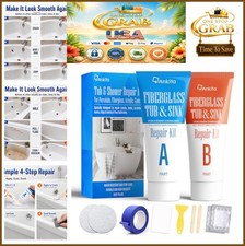 Tub Repair Kit White Fiberglass Acrylic Enamel Porcelain Chip Crack Hole Fix