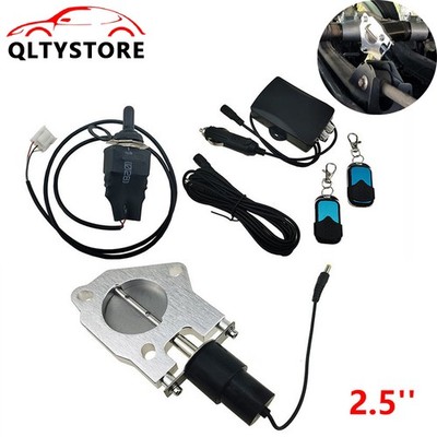 2.5'' Electric Exhaust Valve Kit w /Manual Control & Remote Control Steel Headers