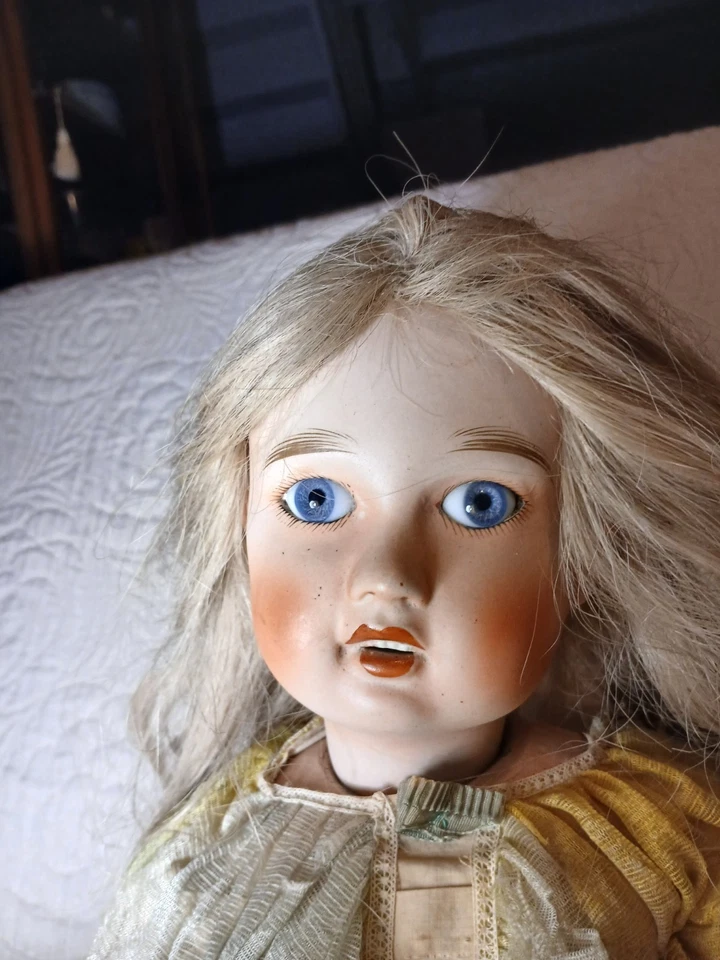 JUMEAU BELLE POUPEE ANCIENNE XIX SIECLE BEBE ARTICULÉ TÊTE PORCELAINE - Photo 2/4