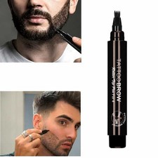 Waterproof Beard Filler Pen Hair Eyebrow Pencil Mustache Shaping Tool