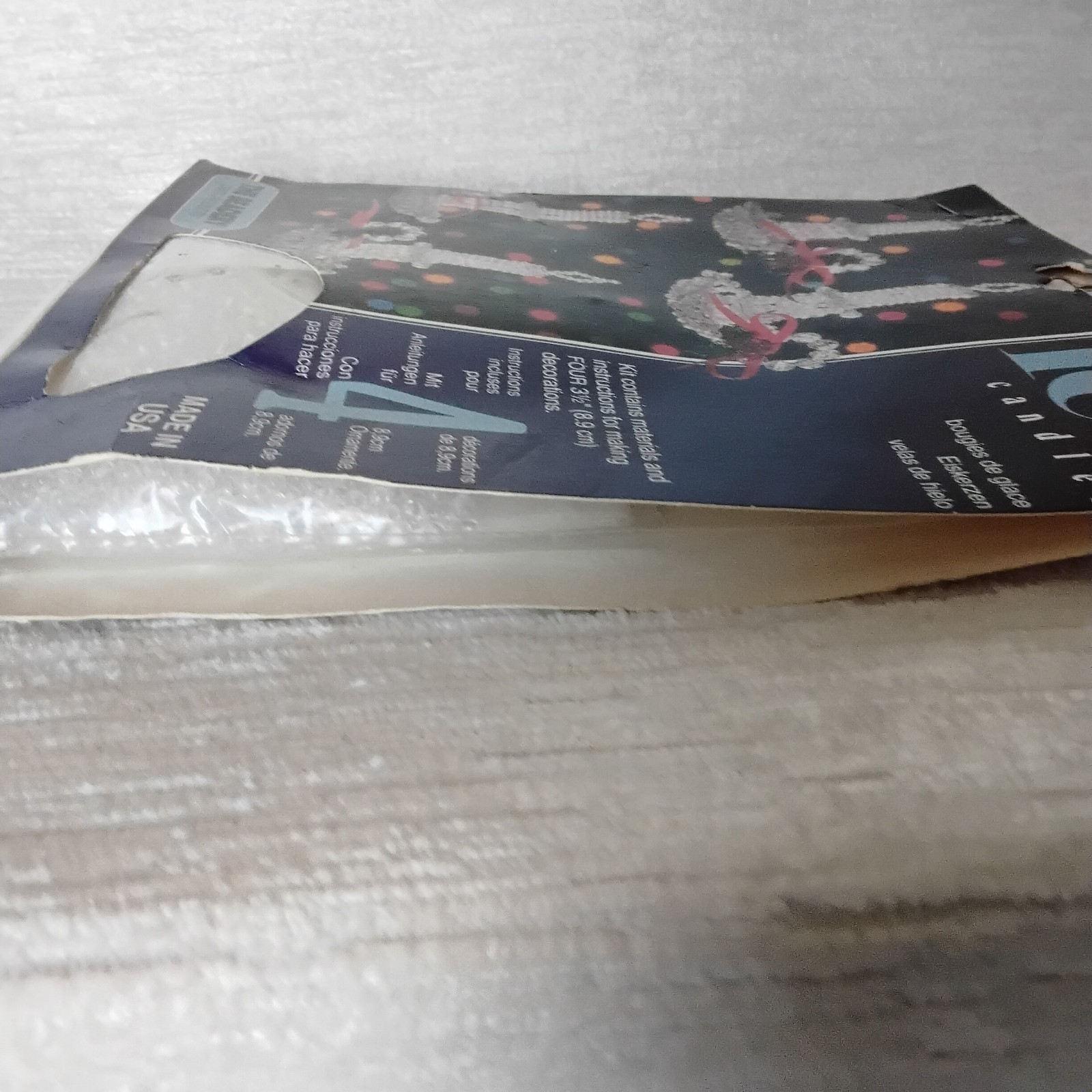 The Beadery Winter Ice  Christmas Ornament Kit “Candles'' #4836 Vintage 1992 Nos