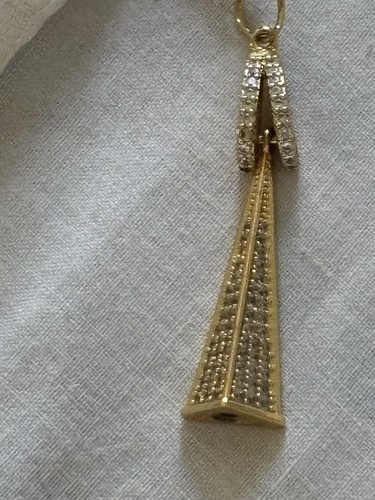 Vintage Geometric Triangular Pendant Necklace Andrew Hamilton Crawford Ahc 24”