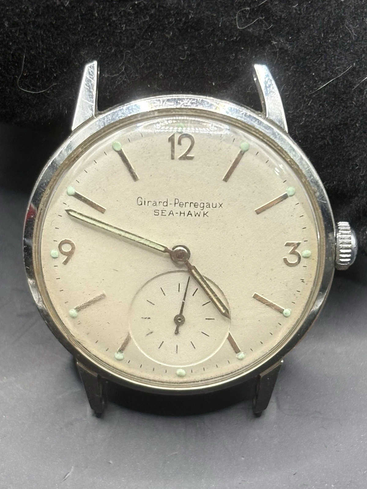 Girard Perregaux — Vintage Girard Perregaux Sea Hawk Hand-Winding Men's Wristwatch 34mm Rare