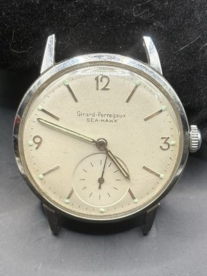 Vintage Girard Perregaux Sea Hawk Hand-Winding Men's Wristwatch 34mm Rare