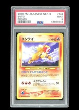 Pokemon PSA 9 MINT Entei 2000 Japanese Promo Neo Revelation Folder File #3 Card