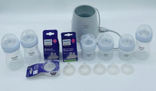 Philips Avent Feeding Bundle Set Bottle Warmer 6 Bottles Natural Nipples Teats