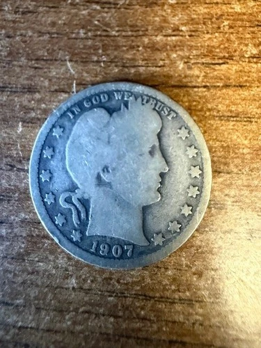 1907-O Barber Quarter Very Nice Silver   New Orleans Tougher Date