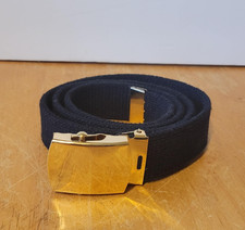 Rothco 38" US Military Web Black Belt Gold Brass Open Face Buckle Made USA