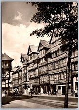 Half Timbered Houses Quedlinburg Germany C.1930s Sepia Tone Vintage Postcard