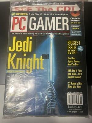November 1996 Vol. 3 No. 11 Issue of PC Gamer Magazine Vintage Diablo Game Demo