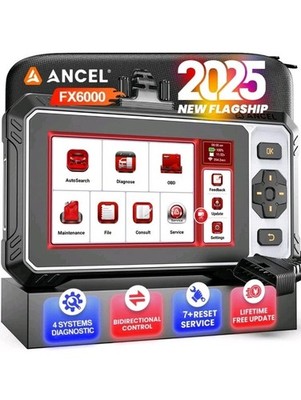 ANCEL FX6000 Bidirektionales Auto Diagnosegerät OBD2 Scanner ABS SRS RDKS BMS SAS