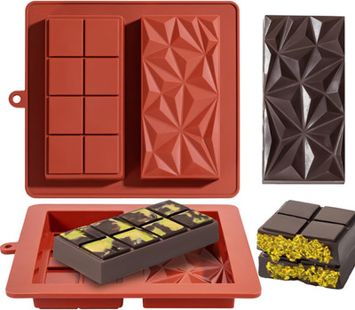 Chocolate Bar Mold Deep Dubai 1 Inch 2 Pcs Pistachio Chocolate Bar Silicone Thic