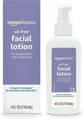 Amazon Basics Oil-free Facial Moisturizer for Sensitive Skin, Fragrance Free, No