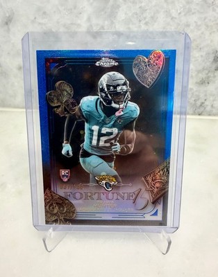 2025 Topps Chrome #F15-20 TRAVIS HUNTER Fortune 15  BLUE REFRACTOR RC /150 !!!