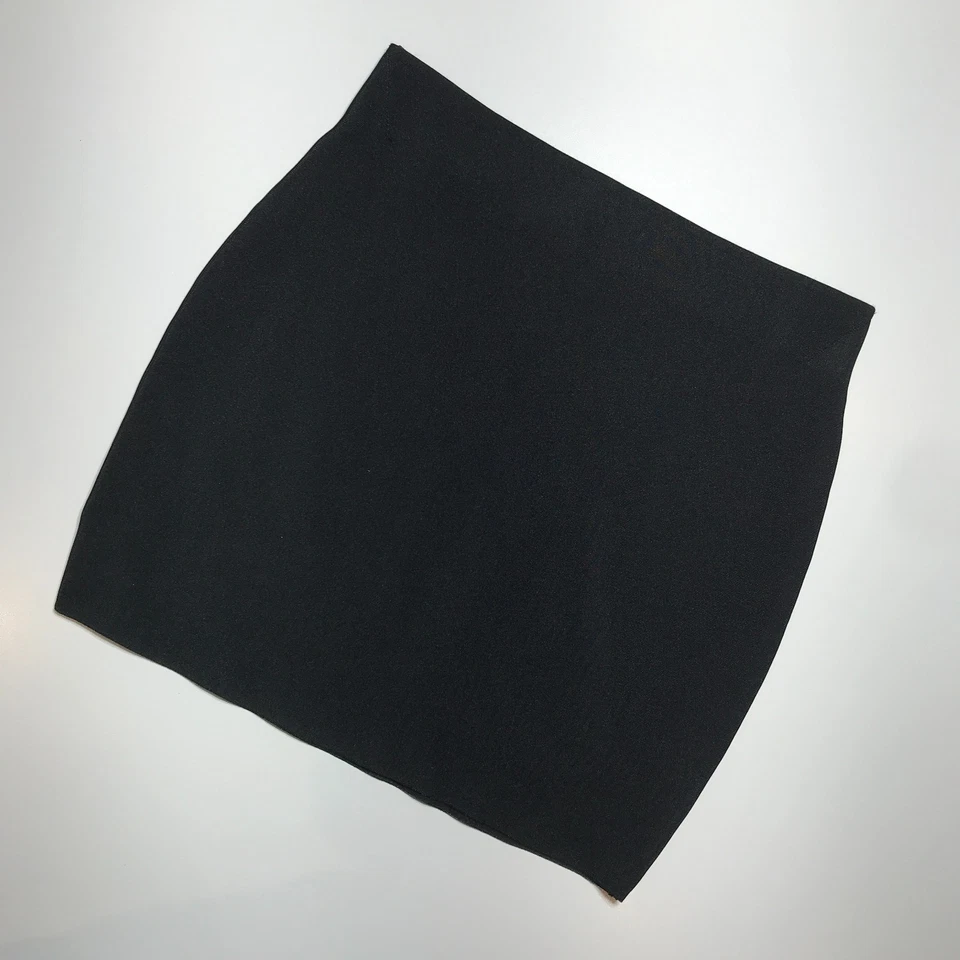 NUEVO CON ETIQUETAS Wow Couture Lápiz Bodycon Falda Mujer L Mini Negra Acanalada Súper Elástica Foto 2 de 4