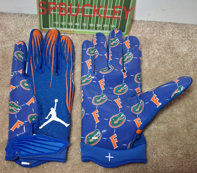 NIKE JORDAN FLY LOCK NCAA FLORIDA GATORS RECEIVER FOOTBALL GLOVES