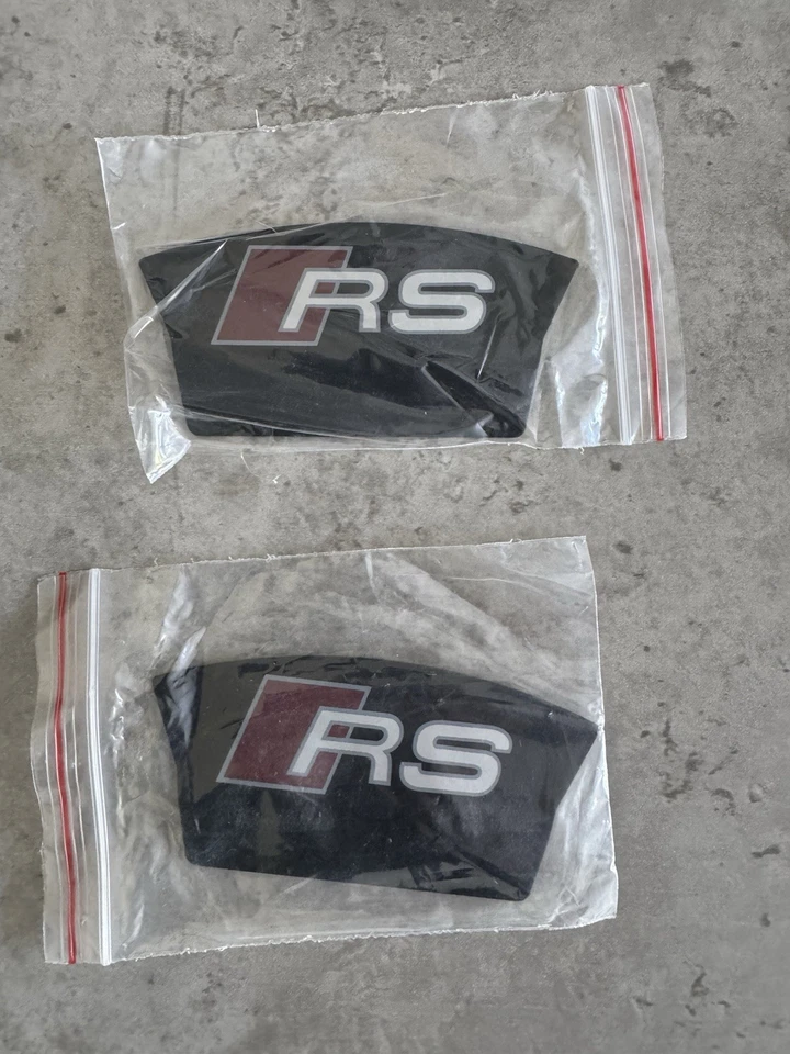 AUDI RS4 RS5 RS6 RS7 REAR BRAKE PAD CALIPER COVERS IN Black RS NEW 💙🆕 - Image 4 of 4