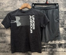 Under Armour Boys 2pc Shirt  Shorts Outfit Set Size M Medium 10/12