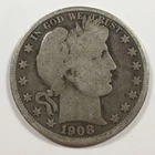 1908-D United States "Barber" Half Dollar - Good (G) KM#116 - 8087