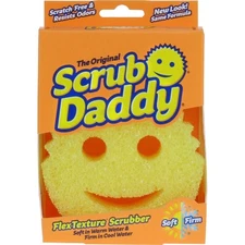 Scrub Daddy Yellow Utility Sponge Single Pack Cleaning Scrubber 4.3 Design