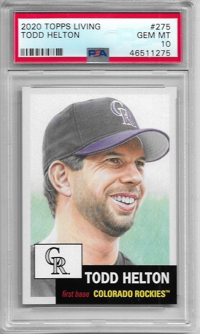 Todd Helton #275 Baseball Cards 2020 Topps Living trading card — raw and PSA graded price guide