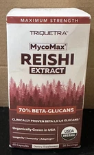 Organic Reishi Mushroom Capsules Extract - 70% Beta Glucans - Highest Active ...