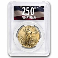 2026 1 oz American Gold Eagle MS-70 PCGS (FS, 250th Anniv Label) 5005.75 per troy oz
