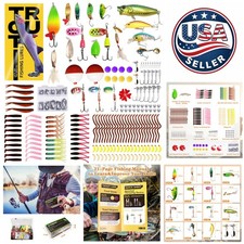 Comprehensive 322-Piece Fishing Tackle Kit with Soft Baits & Hooks - Ideal Gift