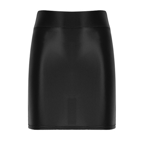 Damen glänzend glänzend glänzend Mini-Bleistiftrock sexy Bodycon hochtaillierte Röcke Clubwear - Bild 11 von 111