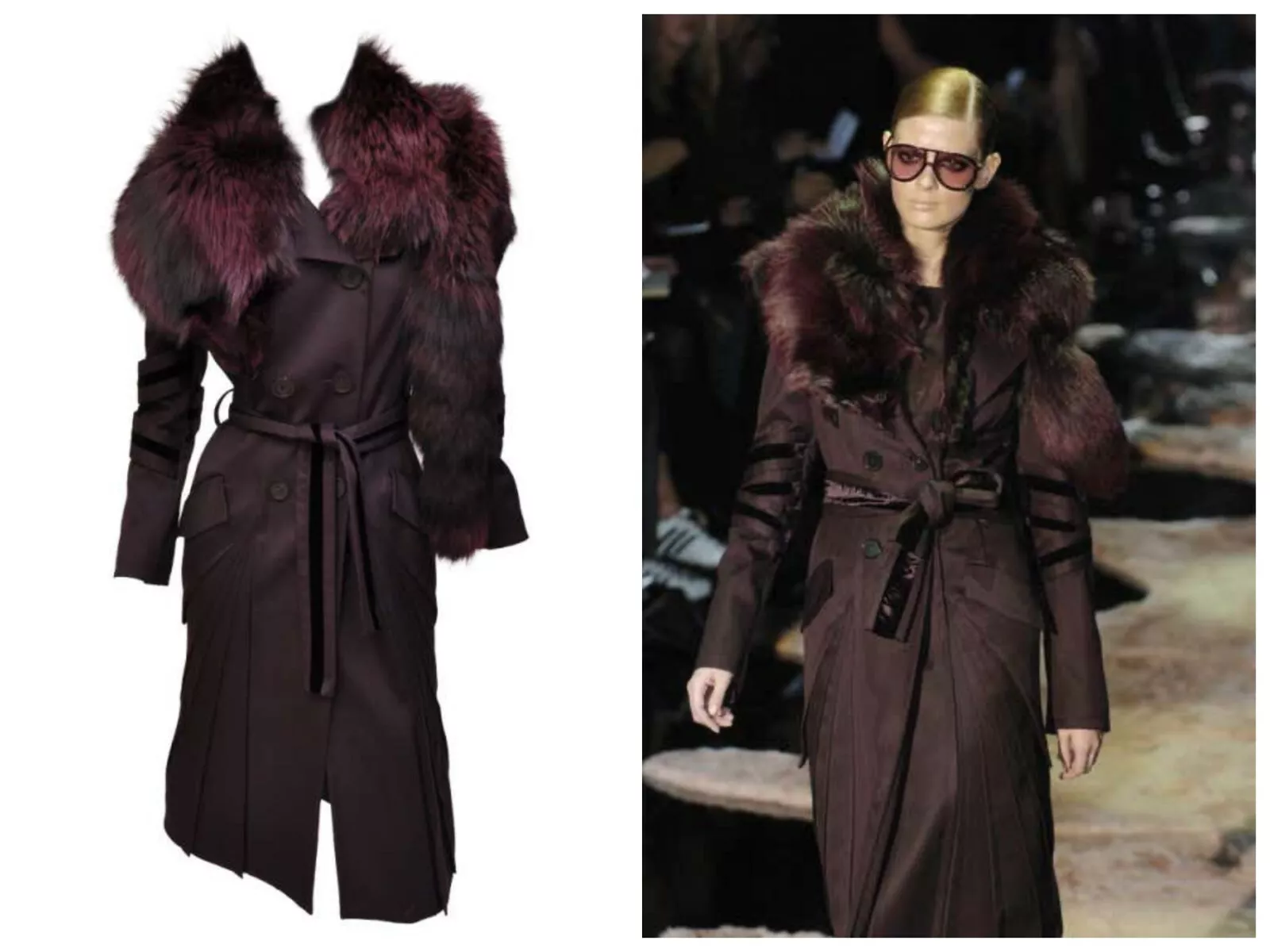 Tom Ford pour Gucci manteau avec fourrure de renard, F/W 2004