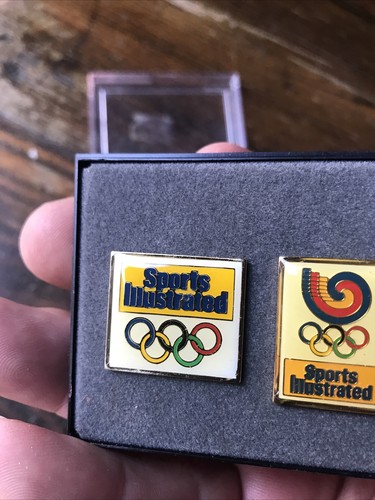 2 Olympic Pins 1983 Sports Illustrated 1992 Kodak Track Field Hat Pin Lapel Rare - Picture 5 of 6