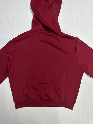 New bebe Scuba Embellished Zip Up Hoodie 106289 Jester Red - Women’s Medium - Picture 5 of 15