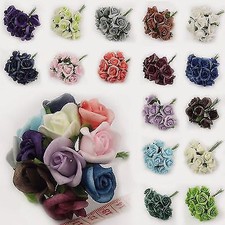 Wholesale Clearance! 12 Bunches 144 Artificial Foam Roses Flowers Bulk Job Lot