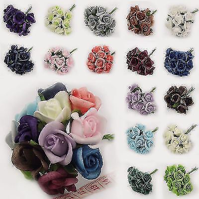 Wholesale Clearance! 12 Bunches 144 Artificial Foam Roses Flowers Bulk Job Lot - Picture 1 of 1