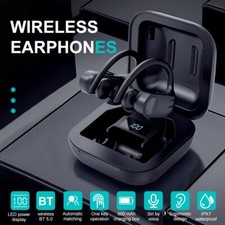 TWS Bluetooth Headset Wireless Earphone HiFi Stereo Sports Ear Hook Headphones