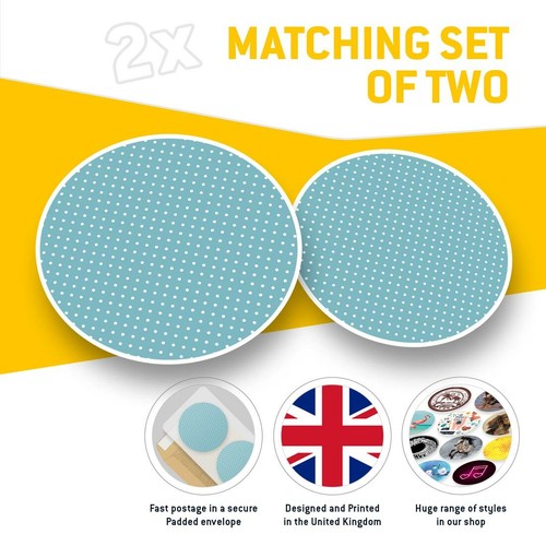 2 x Vinyl Stickers 25cm - Blue White Dotty Pattern Polka Dots #44402 - 第 2/8 張圖片