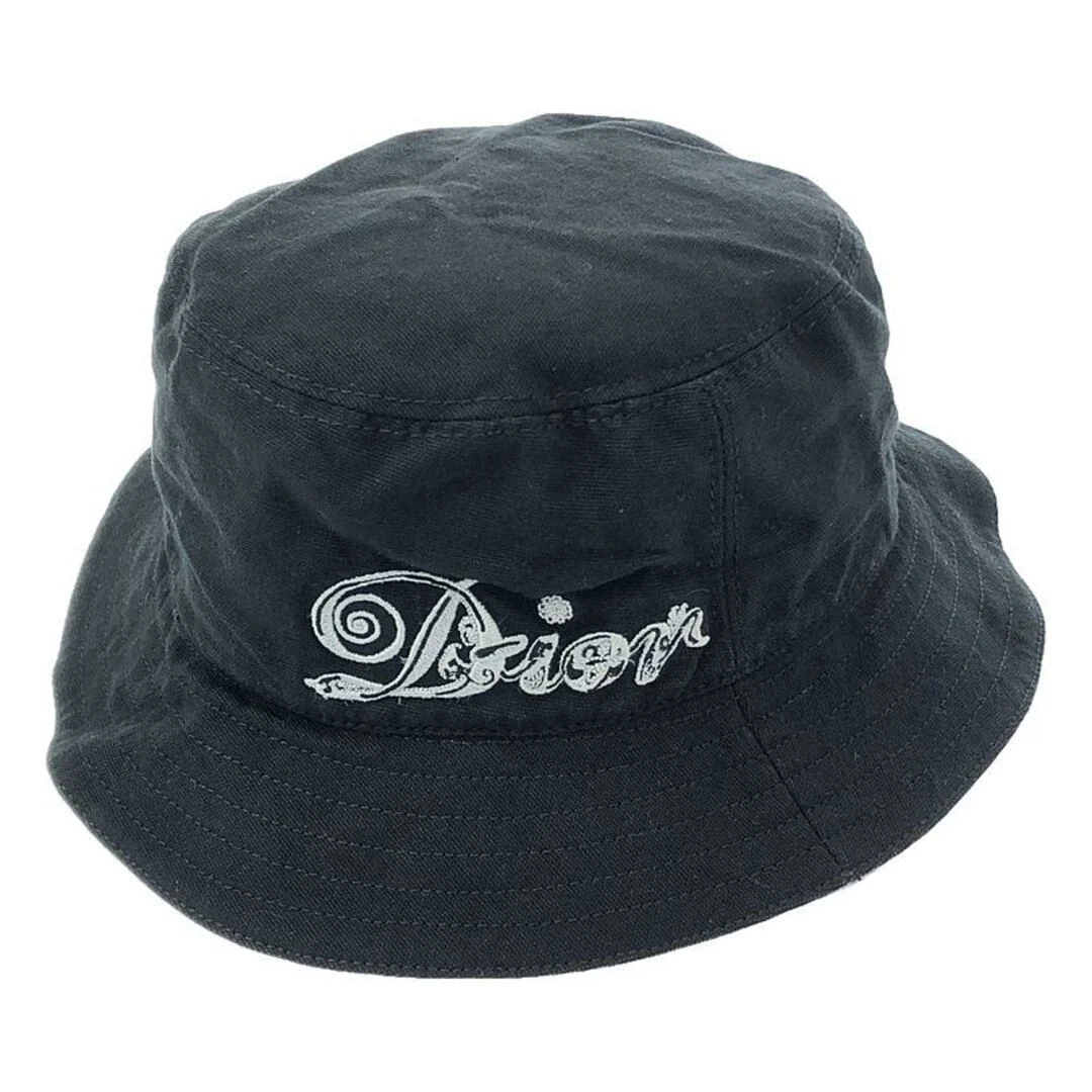 Chapeau seau Dior x Kenny Scharf logo unisexe M noir homme occasion KLDR 0