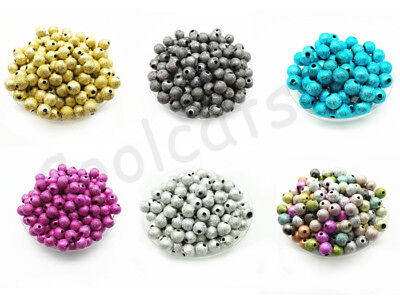 70 RAINBOW STARDUST ACRYLIC ROUND BEADS 6mm TOP QUALITY ACR25