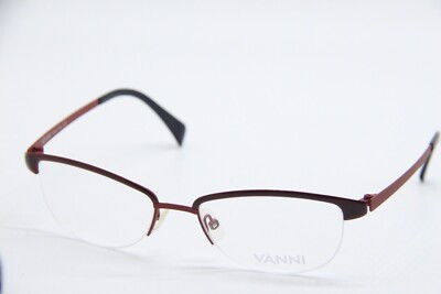 NEW VANNI V1128 C602 RED BLACK AUTHENTIC EYEGLASSES FRAMES 52-17