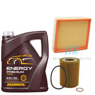 5L MANNOL 5W30 OIL & AIR OIL FILTER SERVICE KIT FOR BMW 118i F20 2011+