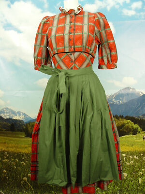 hochgeschlossen mit Brustraffung Made in Austria Dirndl und Schürze Gr.38