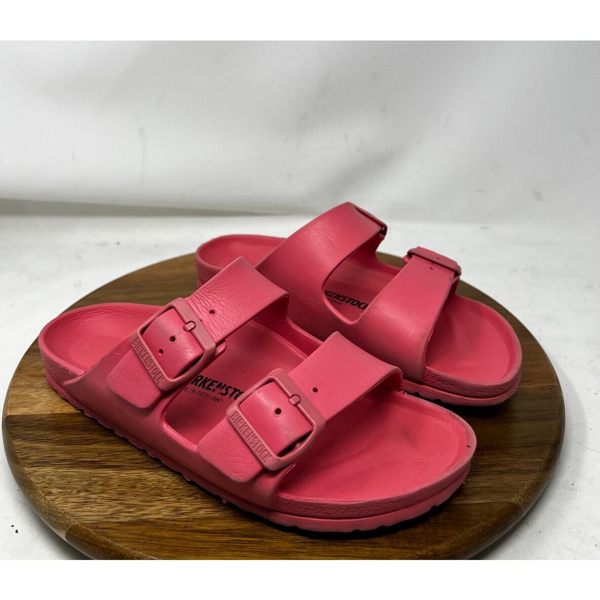 Birkenstock Arizona Essentials Sandal 37 US 6.5 Sandals Pink Plastic Slip  On | eBay