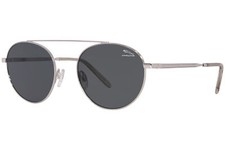 Jaguar 37461 1000 Sunglasses Men's Silver/Polarized Grey Lenses Round Shape 53mm