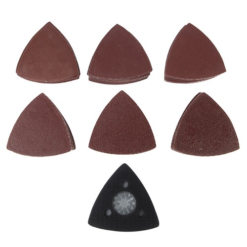 61Pcs 80mm Delta Sanding Discs Set for Wolf Stanley Worx Oscillating Multitools - Picture 2 of 11