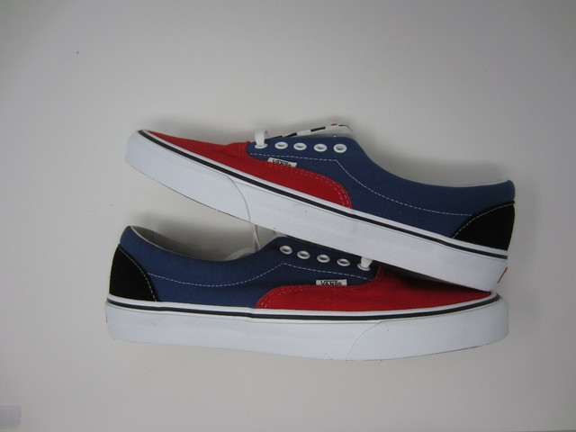 vans era navy red