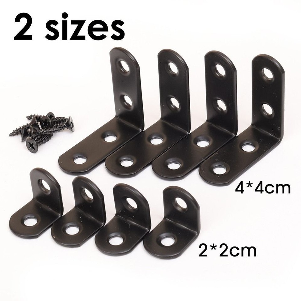 10Sets Furniture Fastener Corner Brace Joint Iron Shelf Support Bracket