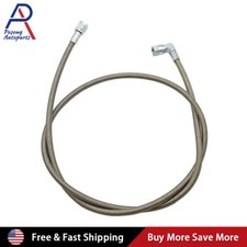 Turbo Oil Feed Line 48 Steel Braided 4an An4 90 Degree Straight Ptfe Hose End