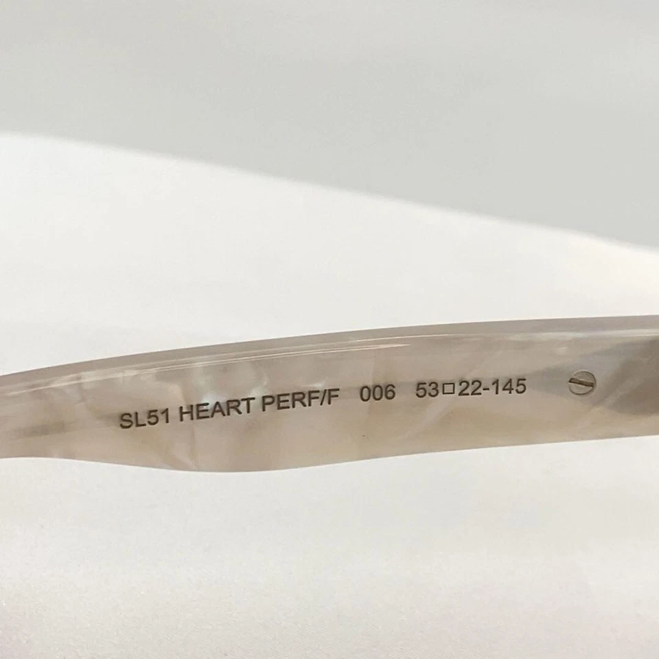 Gafas de sol Saint Laurent SL51 HEART PERF/F 006 mármol para mujer con estuche de almacenamiento Foto 4 de 4