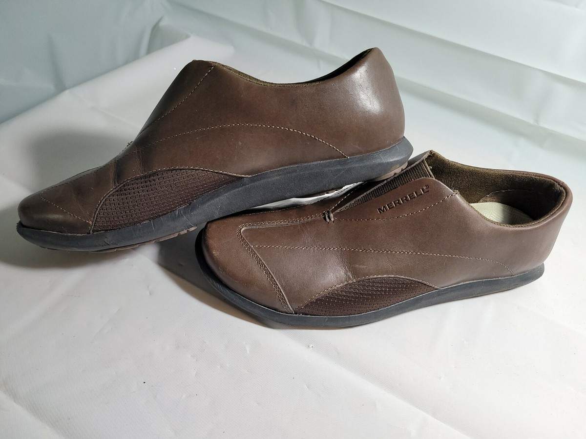 Merrell Womens 8.5 Quest Flex Loafers Slip On Elastic Brown  display picture 3
