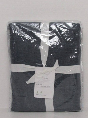 Pottery Barn Emery Linen Curtains Cotton lined, 48" x 84" Mineral Blue NWT - Picture 5 of 5